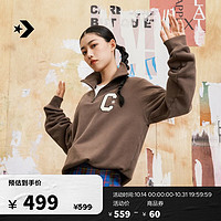 CONVERSE 匡威 秋季男女同款半拉链翻领落肩袖卫衣10026553 10026553-A02 3XL