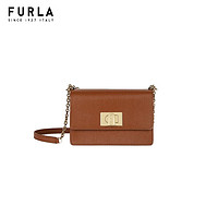 芙拉（FURLA）Furla芙拉1927经典女士小号牛皮链条包斜挎包 棕色 mini 