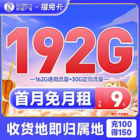 China Broadcast 中國廣電 福兔卡 19元月租（185G全國流量+200分鐘通話）激活送20元E卡