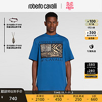 roberto cavalli 罗伯特·卡沃利 RC 男士T恤 2023春夏新品动物拼布贴花棉质T恤Roberto Cavalli