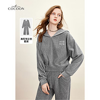 cocoon 2023冬装新款女装海军领气质卫衣套装
