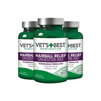 88VIP：VET'S BEST 貓咪保健品綠十字貓草片3瓶裝化毛膏貓咪專用化毛球片