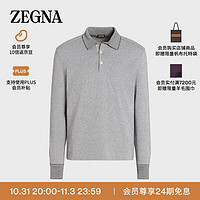 杰尼亚 Zegna）23秋冬男士灰色棉质 Polo 衫UC394A6-C739-K03-50