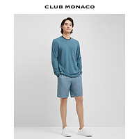 CLUB MONACO 摩纳哥会馆 男装罗纹拼色圆领口袋长袖简约T恤