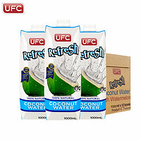 UFC 椰子水泰国原装进口UFC100%纯椰子水天然果汁饮料1000ml*12瓶 ufc椰子水1000ml*6瓶