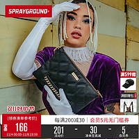 SPRAYGROUND 黑色菱格包包女轻薄大容量手抓包轻奢菱格手拿包潮流