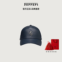 Ferrari 法拉利 男女同款跃马经典LOGO高级皮革棒球帽