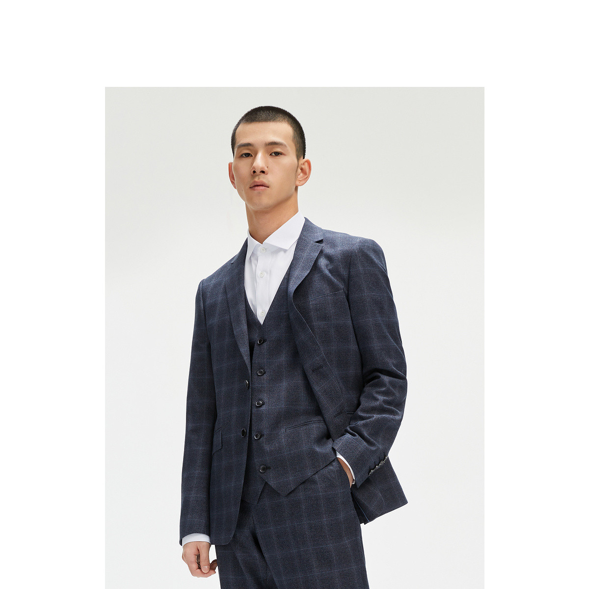 GXG 休闲V领英伦收腰西装马甲