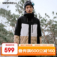 迈乐（Merrell）男女户外冲锋衣三合一保暖御寒可拆卸2件套防风徒步登山外套山系 MC2249020-BK02黑色（男款） L