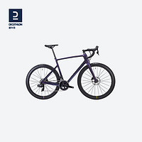 迪卡侬（DECATHLON）自行车轻量耐力竞赛公路车碳纤维碟刹公路自行车苍紫色XL-4517011