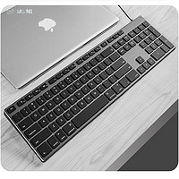 ICE FOX 冰狐 铝合金USB有线键盘办公适用于苹果MAC笔记本静音设计轻薄通用键盘