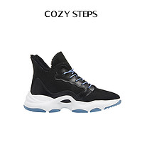 COZY STEPS 可至秋冬新款女士短筒雪地靴羊皮毛一体厚底防滑休闲靴