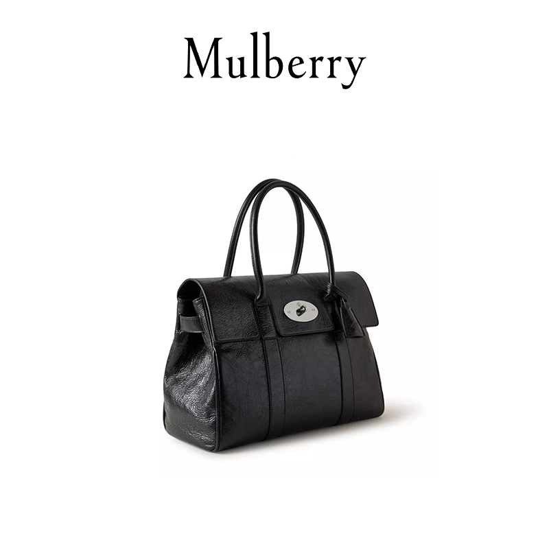 Mulberry 玛珀利 玛葆俪Bayswater油蜡皮柔软通勤手提包女包