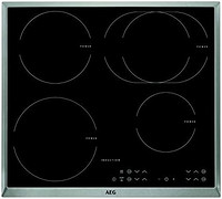 AEG 安亦嘉 HK634250XB 电磁炉 / 玻璃陶瓷 / 60厘米 / 4个炉头，单独控制 / Stop和Go功能 / 不锈钢