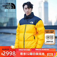 北面（The North Face）1996Nuptse高蓬鹅绒羽绒服ICON潮牌款经典秋季|3C8D ZU3/黄色 L/180