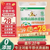 XIN LE TOYS 鑫乐 内蒙河套平原面粉中筋面粉 麦芯粉绿色食品 家用高筋10斤（绿色0添加）