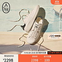 ASH女鞋2024春季SUPER系列潮流撞色休闲运动鞋板鞋脏脏鞋 米白色/黑色 35