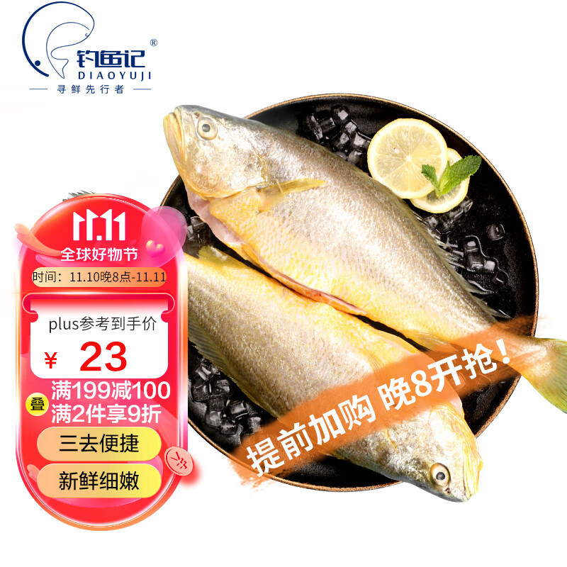 DIAOYUJI 钓鱼记 三去黄花鱼 700g/2条装