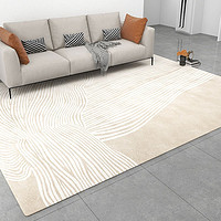 JRB 嘉瑞寶 家用地毯客廳INS風現代簡約臥室床邊線條保暖地毯140*200cm 暖居