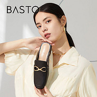 BASTO 百思圖 夏季新款商場同款經典舒適樂福穆勒鞋女涼拖TMG02BH2