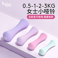 ECO BODY 哑铃女士瘦手臂小哑铃练臂肌1kg儿童亚玲健身运动器材家用一对