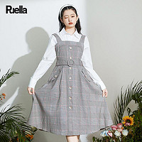 Puella 拉夏贝尔旗下Puella2023年秋季新款复古赫本风气质吊带叠穿裙子女