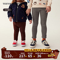 Teenie Weenie Kids小熊童装女童宝宝弹力加绒针织裤 中灰色 160cm