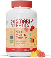 SmartyPants 儿童每日复合维生素软糖：维生素C，D3和锌，Omega 3 鱼油，B6，甲基B12，120粒（30天）