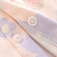貝肽斯 嬰兒衣服新生嬰幼兒連體衣秋冬季夾棉長袖哈衣新生兒衣服精選 紫色之戀 66cm