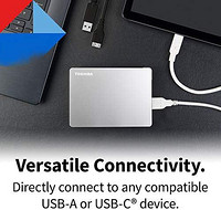 TOSHIBA 東芝 Canvio Flex 4TB 便攜式外置硬盤 USB-C USB 3.0，銀色