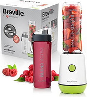 Breville 铂富 VBL246 个人搅拌机和冰沙机 | 350W | 2 个便携式混合活性瓶(600ml) |