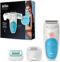 BRAUN 博朗 Silk-épil 5 SensoSmart 脱毛器，女士脱毛刀和修剪器头