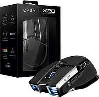 EVGA X20 游戏鼠标，无线，黑色，可定制，16,000 Dpi，5 个配置文件，10 个按钮，人体工学 903-T1-20BK-K3