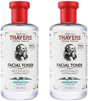 THAYERS 金缕梅 无酒精保湿无香金缕梅面部爽肤水，含芦荟，12 盎司 355ml（2 件装）