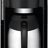 Rowenta CT3818 过滤式咖啡机 Adagio Milano | 不锈钢保温壶 | 10-15杯 | 容量 1.25 升 | 自动关闭 | 黑色/不锈钢