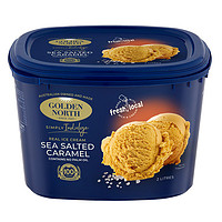 Golden North 金诺斯 金若丝 海盐焦糖味冰淇淋 2L*1桶/940g 进口家庭装鲜奶冰激凌