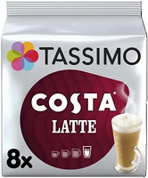 TASSIMO Costa 拿铁咖啡 8 个豆荚,340g