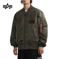 ALPHA INDUSTRIES 男女同款新品MA-1飘带飞行夹克羽绒服1001LXL