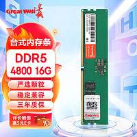 长城 (Great Wall) 16GB DDR5 4800MHz 台式机内存条