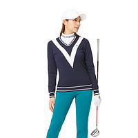 泰勒梅 高尔夫针织衫女士高尔夫保暖针织衣毛线衣 高尔夫服装女装N87467 深蓝色L