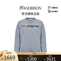 JWANDERSON JW ANDERSON 秋冬男款Run Hany LOGO羊毛衫 灰色 L