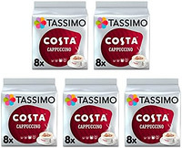 TASSIMO Costa 卡布奇诺咖啡豆荚 x 8(5 包,共 40 杯饮料)