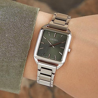 SEIKO 精工 女士指針式石英手表,帶不銹鋼表帶 SWR075P1, 銀, 手鏈