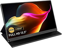 13.3 英寸便攜式顯示器,UPERFECT 1080 FHD 超薄外接顯示器,IPS 屏幕帶 HDMI Type C,OTG