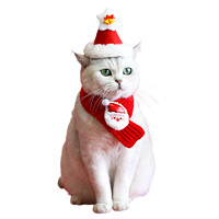 銀萬芯 貓咪圣誕節裝飾品 口水巾圍脖