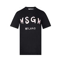 黑卡会员：MSGM 经典logo印花全棉短袖T恤女士22年MSGM3241MDM510227298BBS春夏新款