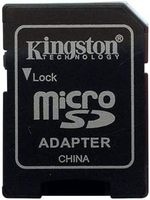 Kingston 金士顿 卡托迷你正品 Micro SD 存储卡适用于平板电脑,手机,黑色(仅适配器)