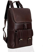 CUERO & MOR C CUERO Full Grain Leather Backpack for Men - 17 Inch Laptop Bag - Vintage Travel Rucksack - Casual