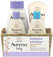 Aveeno 艾惟诺 Baby 每日洗澡解决方案礼品套装为宝宝和妈妈滋养皮肤，4 件商品