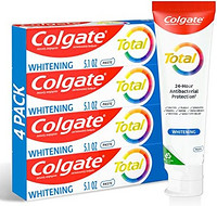 Colgate 高露潔 全*牙膏,10 種好處,無折衷,清新口氣,*牙齒,緩解敏感,薄荷味,4 件裝,5.5 盎司管裝